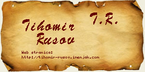 Tihomir Rusov vizit kartica